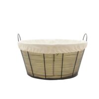 Castle Living Round Wire Mesh Log Basket With Lining